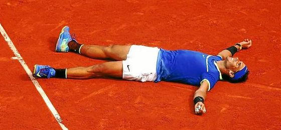 Rafa Nadal celebra su victoria ante Wawrinka, su décimo Roland Garros. Rafa Nadal celebra su victoria ante Wawrinka, su décimo Roland Garros.