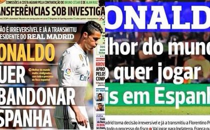 La portada del diario portugués A Bola hoy viernes 16 de junio. La portada del diario portugués A Bola hoy viernes 16 de junio.