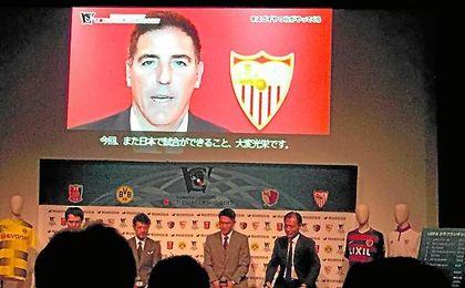 Berizzo envió un mensaje durante la presentación de la Meiji Yasuda. Berizzo envió un mensaje durante la presentación de la Meiji Yasuda.