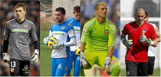 Guaita, Moyá, Yoel y Jaume, el único que sigue en Valencia. Guaita, Moyá, Yoel y Jaume, el único que sigue en Valencia.