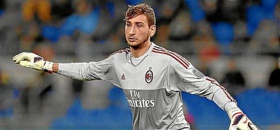 Donnarumma, en un partido con el Milan. Donnarumma, en un partido con el Milan.