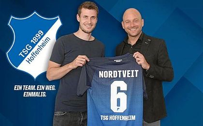 Nordveit, con la elástica del Hoffenheim. Nordveit, con la elástica del Hoffenheim.