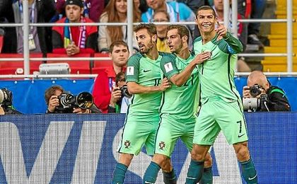 Ronaldo celebra su gol frente a Rusia. Ronaldo celebra su gol frente a Rusia.