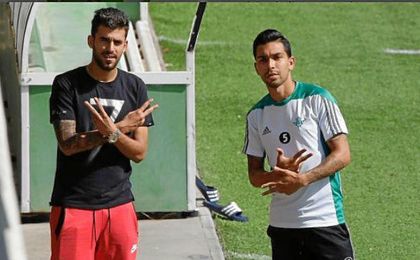 La foto con la que Ceballos se ha despedido de Petros. La foto con la que Ceballos se ha despedido de Petros.