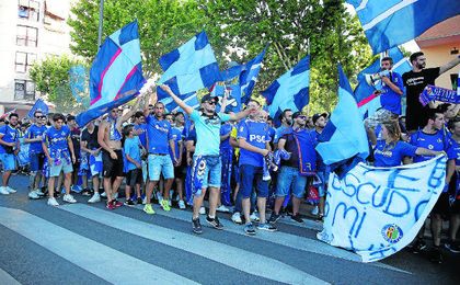 La afición del Getafe se ha volcado con el choque. La afición del Getafe se ha volcado con el choque.