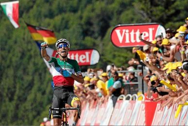 El italiano Fabio Aru se ha alzado con la quinta etapa del Tour. El italiano Fabio Aru se ha alzado con la quinta etapa del Tour.