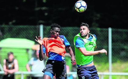 Vicente Iborra, entrenando con el Leicester durante la pretemporada. Vicente Iborra, entrenando con el Leicester durante la pretemporada.