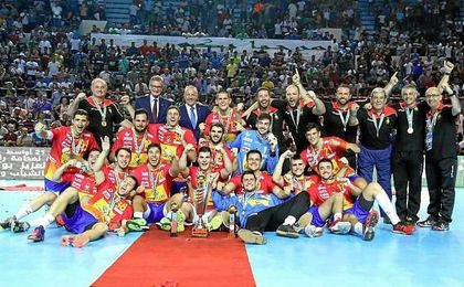 La selección española celebra el Mundial de Balonmano Junior. La selección española celebra el Mundial de Balonmano Junior.