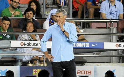 Setién cree que el equipo estuvo bien defensivamente. Setién cree que el equipo estuvo bien defensivamente.