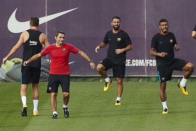 El campo de entrenamiento se queda sin internacionales a la espera de Dembélé El campo de entrenamiento se queda sin internacionales a la espera de Dembélé