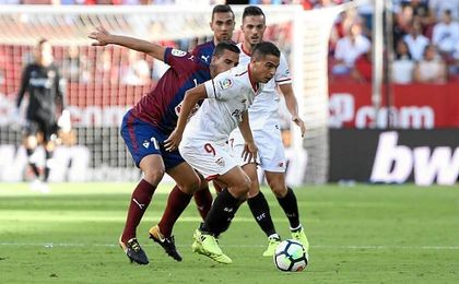Ben Yedder, en un lance del partido ante el Eibar. Ben Yedder, en un lance del partido ante el Eibar.
