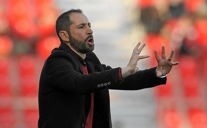 Machín se mostró decepcionado con el 0-1. Machín se mostró decepcionado con el 0-1.