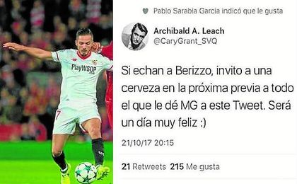 Este fue el tuit al que Sarabia respondió con un ´Me gusta´ que causó revuelo en las redes. Este fue el tuit al que Sarabia respondió con un ´Me gusta´ que causó revuelo en las redes.