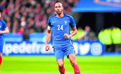 Nzonzi, durante su debut con Francia. Nzonzi, durante su debut con Francia.