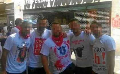 Imagen de los cinco acusados por violación a una joven en San Fermín. Imagen de los cinco acusados por violación a una joven en San Fermín.