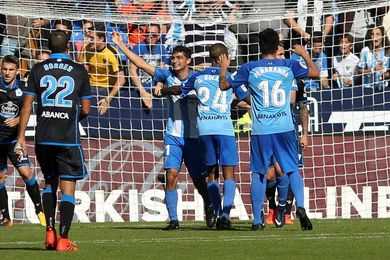 3-2. Borja Bastón salva al Málaga con un gol en los últimos minutos 3-2. Borja Bastón salva al Málaga con un gol en los últimos minutos
