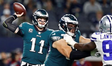 9-37. Wentz conduce la victoria de los Eagles, líderes de la liga 9-37. Wentz conduce la victoria de los Eagles, líderes de la liga