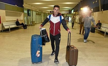 Rubén Castro, a su llegada a Sevilla tras jugar en China. Rubén Castro, a su llegada a Sevilla tras jugar en China.