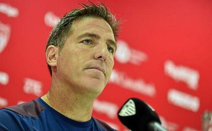 Berizzo, en la rueda de prensa previa al partido del Villarreal. Berizzo, en la rueda de prensa previa al partido del Villarreal.