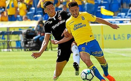 Correa, en un lance del partido ante Las Palmas. Correa, en un lance del partido ante Las Palmas.