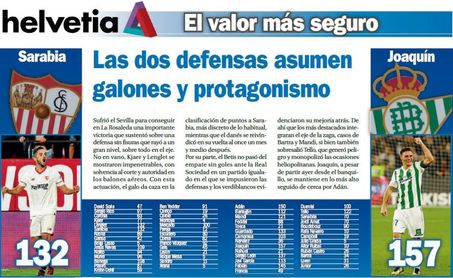 Las dos defensas asumen galones y protagonismo Las dos defensas asumen galones y protagonismo