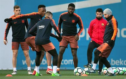 Ocho jugadores del primer equipo preparan la Supercopa catalana de mañana Ocho jugadores del primer equipo preparan la Supercopa catalana de mañana