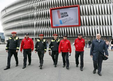 Un sistema de vallado junto a San Mamés, novedad en el dispositivo de seguridad Un sistema de vallado junto a San Mamés, novedad en el dispositivo de seguridad