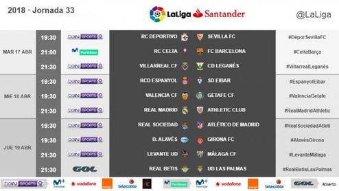 Horarios de Deportivo-Sevilla y Betis-Las Palmas Horarios de Deportivo-Sevilla y Betis-Las Palmas