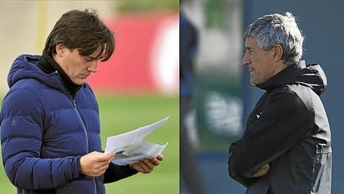 Setién: "Montella no me cae ni mejor ni peor, pero a veces uno tiene que comerse sus palabras". Setién: "Montella no me cae ni mejor ni peor, pero a veces uno tiene que comerse sus palabras".