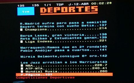 El grave error del teletexto que indigna al sevillismo El grave error del teletexto que indigna al sevillismo