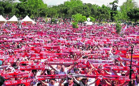 La fan zone del Sevilla para la final de Copa, en Canillejas La fan zone del Sevilla para la final de Copa, en Canillejas