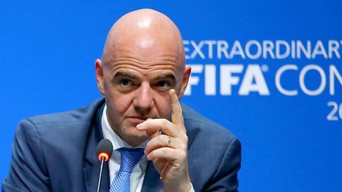 Infantino sobre España: "No es la situación ideal, pero me recuerda a Italia en 2006". Infantino sobre España: "No es la situación ideal, pero me recuerda a Italia en 2006".