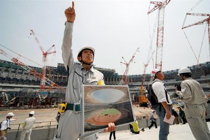 Las obras del nuevo estadio olímpico para Tokio 2020 avanzan a buen ritmo Las obras del nuevo estadio olímpico para Tokio 2020 avanzan a buen ritmo