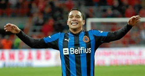 Carlos Bacca celebra un gol con el Brujas de Bélgica. Carlos Bacca celebra un gol con el Brujas de Bélgica.