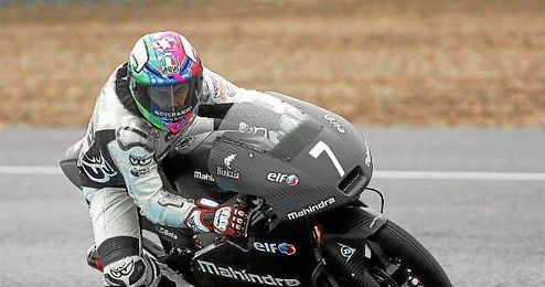 Efrén Vázquez durante los entrenamientos de Moto3. Efrén Vázquez durante los entrenamientos de Moto3.
