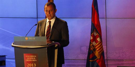 Rosell en la última Asamblea General Ordinaria. Rosell en la última Asamblea General Ordinaria.