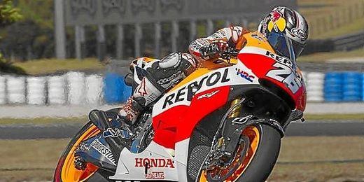Pedrosa durante la prueba de neumáticos en Australia Pedrosa durante la prueba de neumáticos en Australia