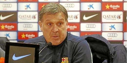 El ´Tata´ Martino, en una rueda de prensa. El ´Tata´ Martino, en una rueda de prensa.