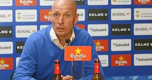 Miquel Olmo, entrenador del Sabadell. Miquel Olmo, entrenador del Sabadell.