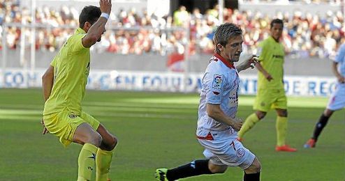 Marin, en el partido ante el Villarreal. Marin, en el partido ante el Villarreal.