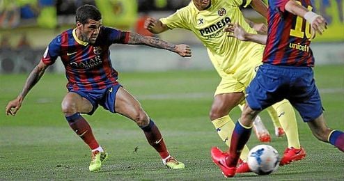 Dani Alves durante el encuentro del 27 de abril contra el Villarreal. Dani Alves durante el encuentro del 27 de abril contra el Villarreal.