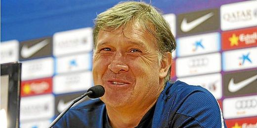 El Tata Martino en su última rueda de prensa como técnico del Barça. El Tata Martino en su última rueda de prensa como técnico del Barça.