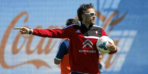 Luis Enrique durante uno de los entrenamientos de esta temporada con el Celta de Vigo. Luis Enrique durante uno de los entrenamientos de esta temporada con el Celta de Vigo.