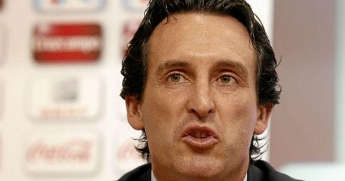 Emery, en la rueda de prensa de su renovación. Emery, en la rueda de prensa de su renovación.