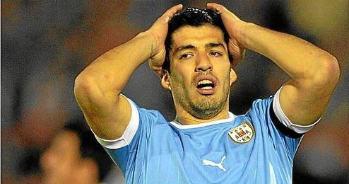 Luis Suárez, delantero de la selección uruguaya. Luis Suárez, delantero de la selección uruguaya.