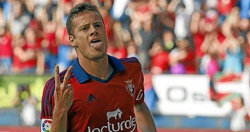 Oriol Riera celebra un gol ante el Betis. Oriol Riera celebra un gol ante el Betis.