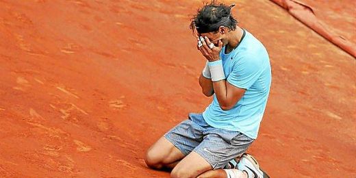 Rafa Nadal, emocianado tras vencer su noveno Roland Garros. Rafa Nadal, emocianado tras vencer su noveno Roland Garros.