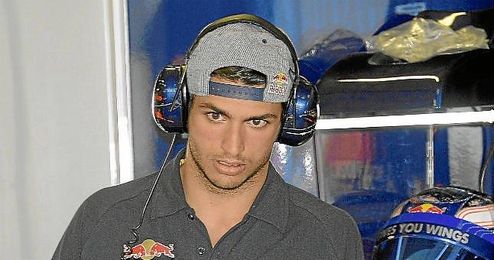 El piloto durante unos entrenamientos libres. El piloto durante unos entrenamientos libres.