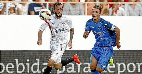 Vidal ante el Getafe. Vidal ante el Getafe.