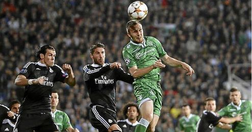 Ramos y Bale en el partido ante el Ludogorets. Ramos y Bale en el partido ante el Ludogorets.